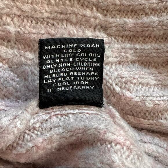 Verve Ami Womens Pink Split Shawl Cowl Neck Soft Cable Knit Tunic Sweater XL NEW - Picture 10 of 12